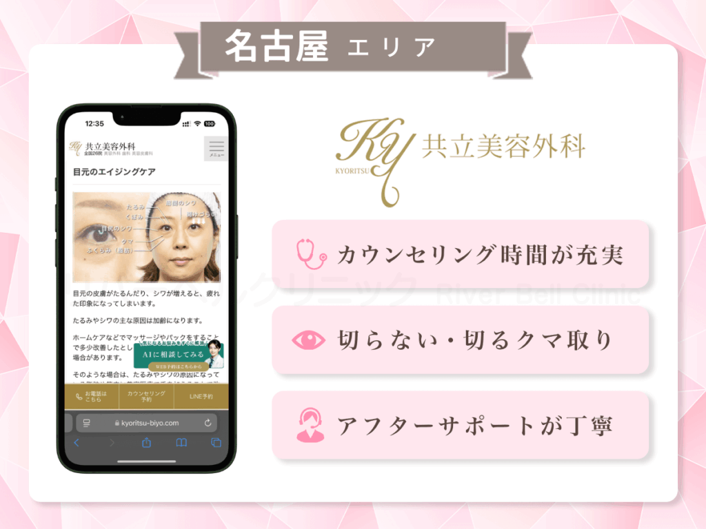 共立美容外科 大阪本院ほか|目の下のクマとり・たるみ取り大阪エリア