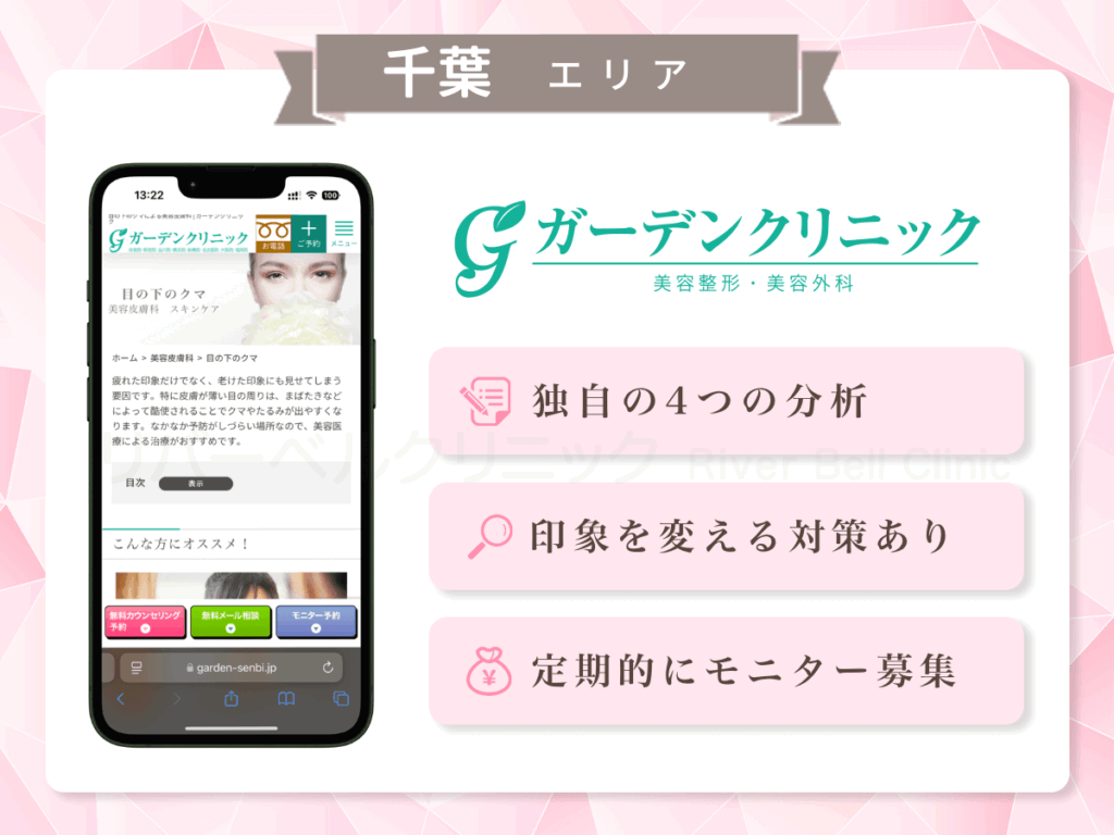 ガーデンクリニック 船橋院|目の下のクマとり・たるみ取り千葉エリア